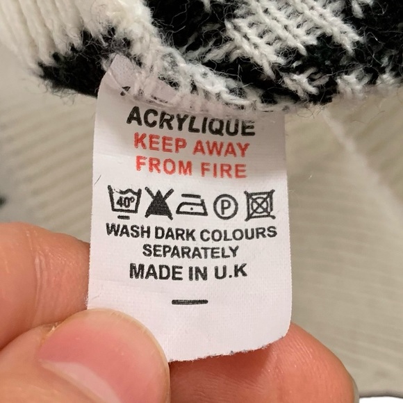 Prague size M houndstooth crew neck streetwear European streetwear retro indie - Picture 5 of 6